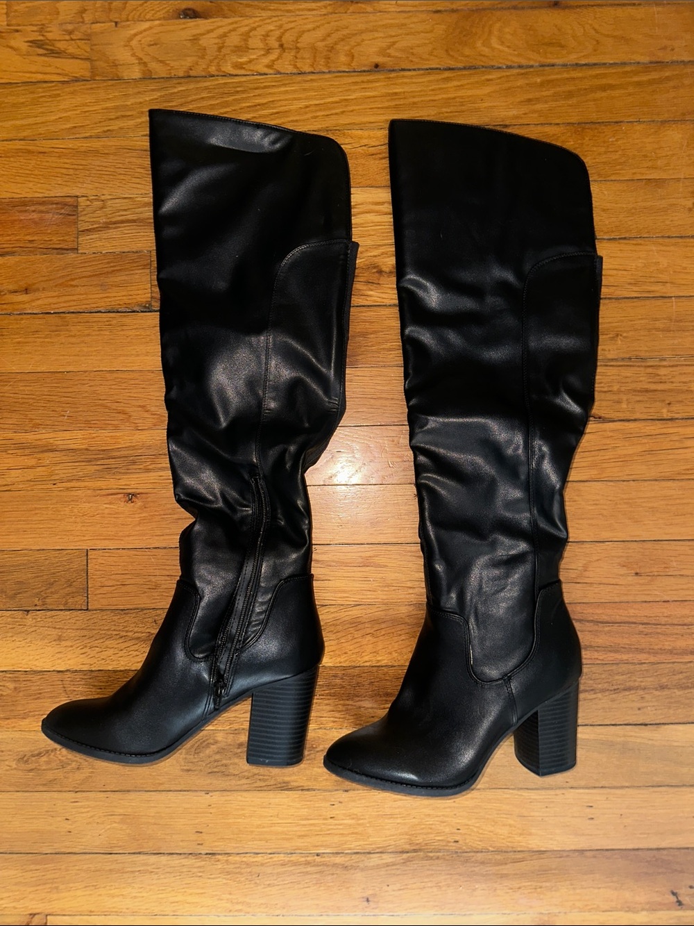 Sun + Stone over the knee black boots